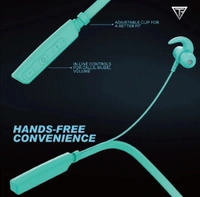 TECHFIRE Fire 500v2 Neckband hi-bass Wireless Bluetooth headphone Bluetooth Headset (Green, In the Ear)