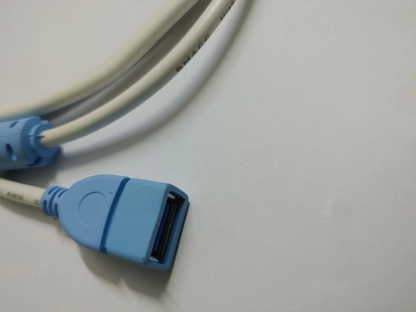 Male Female USB cable - White color