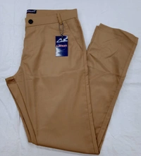 Men Slim Fit Grey Lycra Blend Trousers