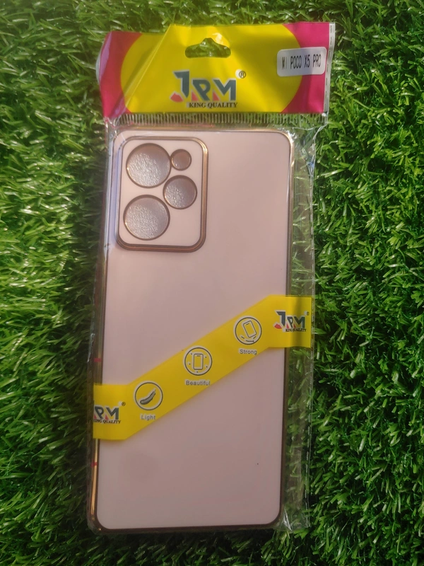 Poco Jkobi Back Cover Case for Poco X5 Pro 5G (Minimalist Professional Leather | Shockproof Metal Camera Protection - Peach Schnapps