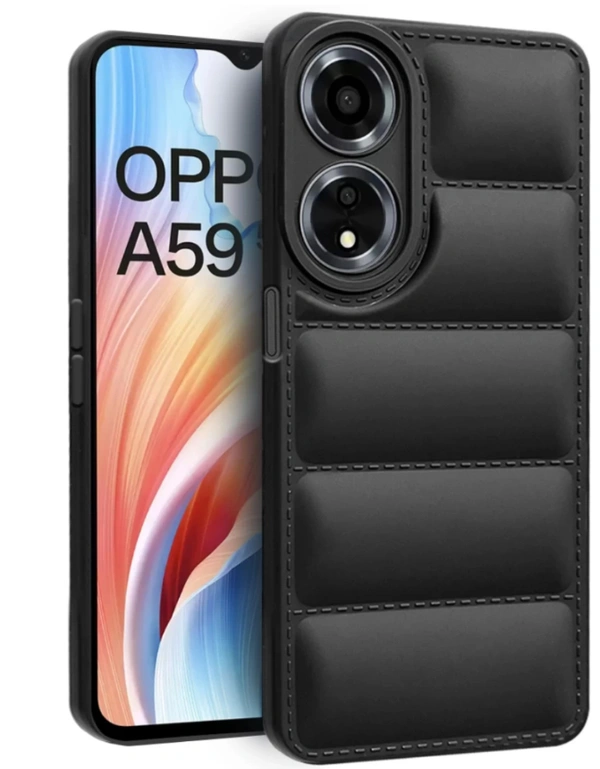 Cover Bazaar Back Cover for Oppo A59 5G (Blue, Camera Bump Protector)