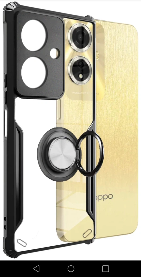 InStyle Back Cover for Oppo A59 5G (Black, Cases with Holder