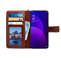 Coverage Flip Cover for Pocket Case Samsung J7 Prime SM-G610F (Brown, Magnetic Case)