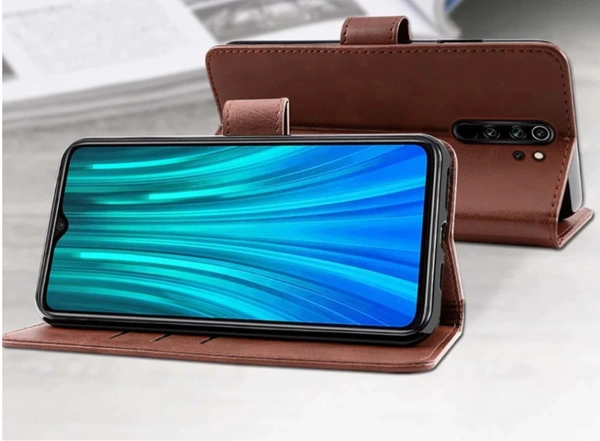 Coverage Flip Cover for Pocket Case Samsung J7 Prime SM-G610F (Brown, Magnetic Case)