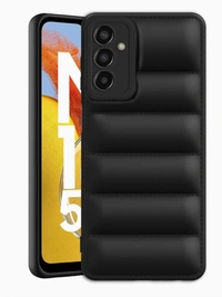  Solimo Puffer Case Camera Protection Soft Back Cover for Samsung Galaxy M14 5G - Black