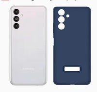 CEDO Samsung Galaxy M14 (5G) Back Cover | Camera Bump Protection & Inner Velvet Fabric Lining | Ultra Slim Matte Soft Rubberised Case Cover (Blue