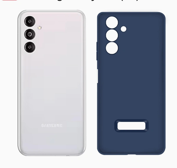 CEDO Samsung Galaxy M14 (5G) Back Cover | Camera Bump Protection & Inner Velvet Fabric Lining | Ultra Slim Matte Soft Rubberised Case Cover (Blue