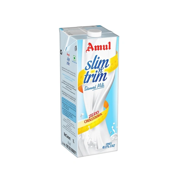 Amul Slim N Trim Skimmed Milk - 1 Ltr