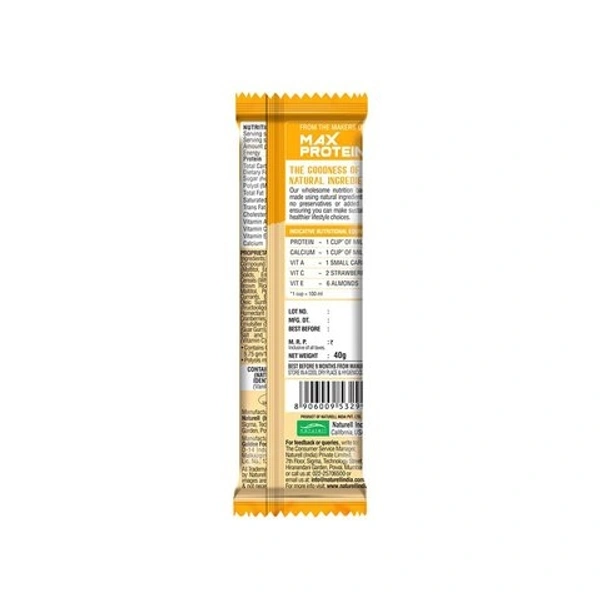 RiteBite Peanut Butter Dark Chocolate Quinoa Crispies Oats Nutrition Bar - 40g