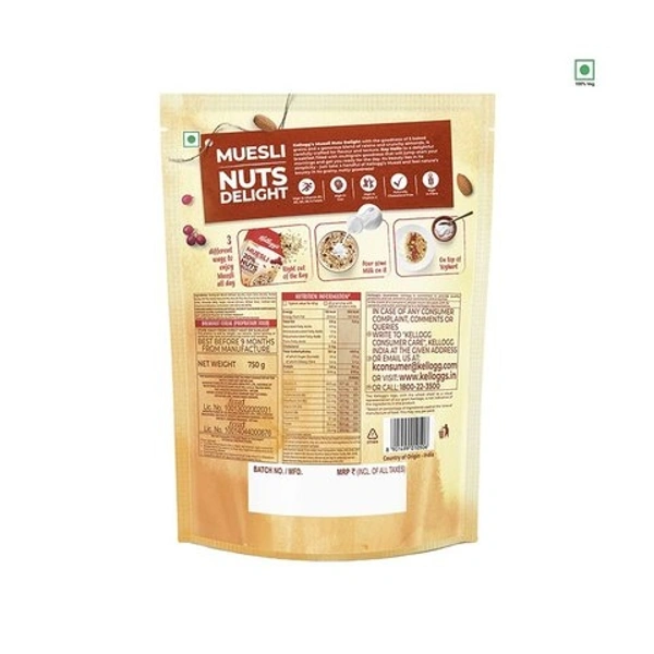 Kellogg's with 20% Nuts Delight Muesli - 750g