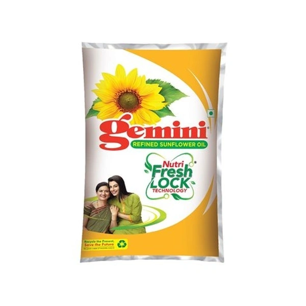 Gemini Refined Sunflower Oil - 1 Ltr