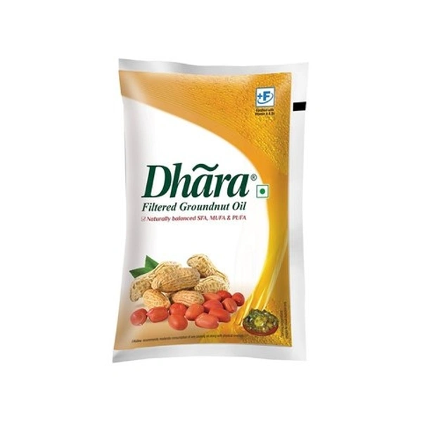 Dhara Filtered Groundnut Oil - 1 Ltr