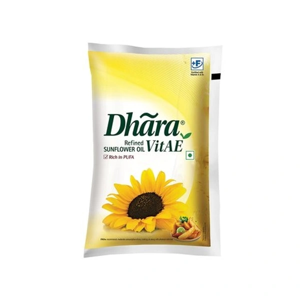 Dhara Refined Sunflower Oil  - 1 Ltr