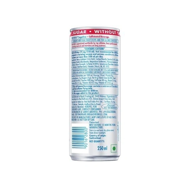 Red Bull Sugar Free Energy Drink - 250 ml