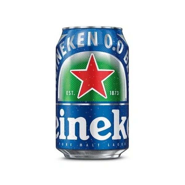 Heinken 0.0 Alcohol Free large Beer Can - 330 ml