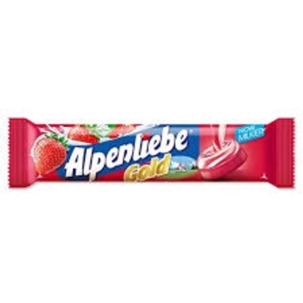 Alphenleibe Gold Cream Strawberry Lollipop  - 30g