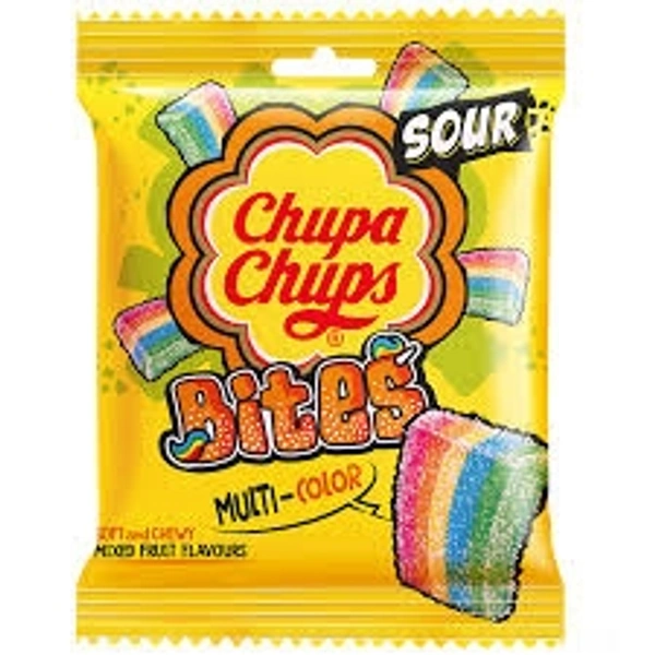 Chupa Chups Mixed Fruit Flavours Sour Bites  - 24.2g