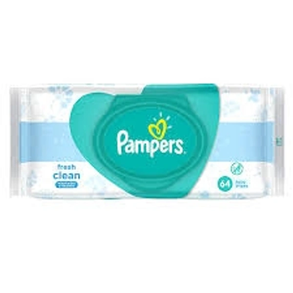 Pampers Fresh Clean Baby Wipes  - 64 Pcs