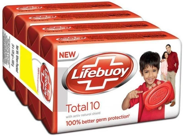 Lifebuoy Total 10 Soap  - Pack Of 4*125g