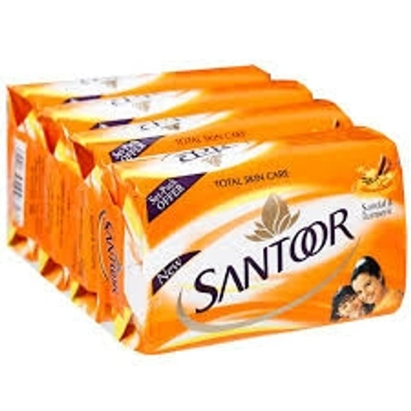Santoor Sandal & Trumeric Soap  - Pack Of 4*100g