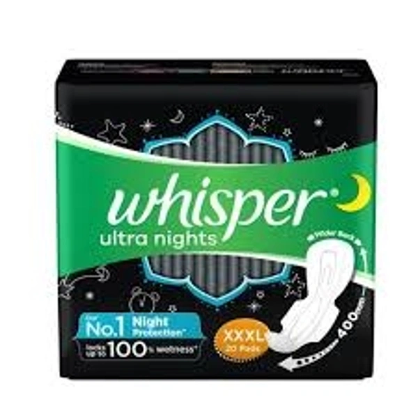 Whisper Ultra Night XXXL Sanitary Pads  - 20 Pcs