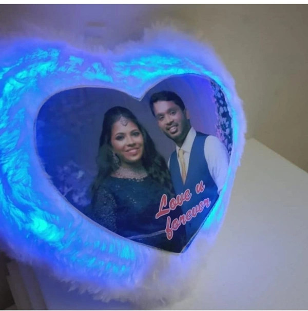 Customised Heart Shape LED Pillow