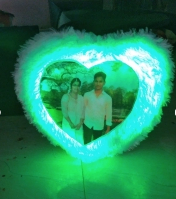 Customised Heart Shape LED Pillow
