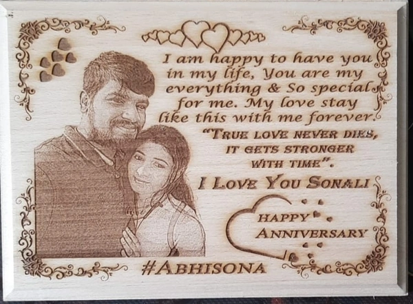 Customised Wooden Frame - 7 x 5 inches17.8cm x 12.7 cm 