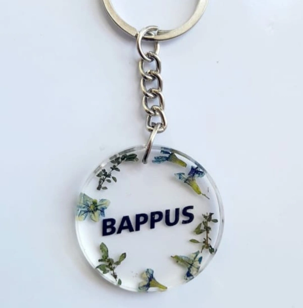 Resin Initial Keychain