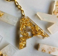Resin Initial Keychain