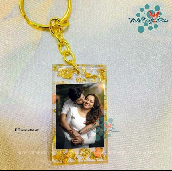 Resin Initial Keychain