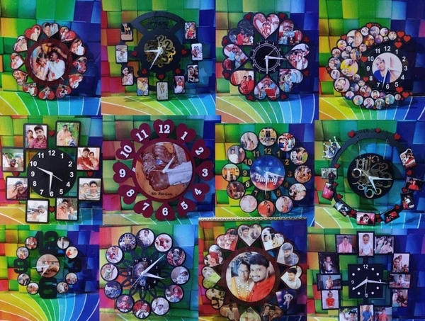 Customised Wall Clock  - ❤️Product Name:- wall clock🧡12*12 inches