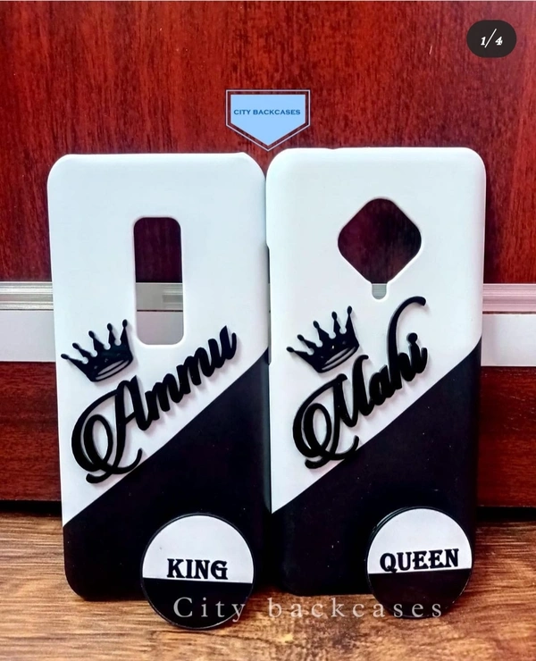4D Name Art Couple Mobile Case