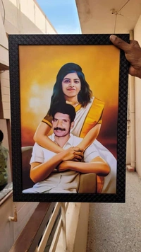 Father And Daughter Merge Art