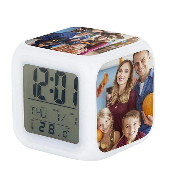 Customised Alarm Clock - Red Violet