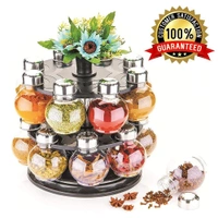 0069 Multipurpose Revolving Plastic Spice Rack Set (16pcs)