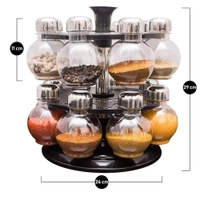 0069 Multipurpose Revolving Plastic Spice Rack Set (16pcs)
