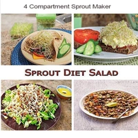 0070 Plastic 4 Compartment Sprout Maker, White