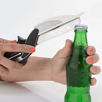 0073 Stainless Steel 4 in 1 Clever Cutter, Black