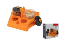 0078 Plastic Aachar Pickle Container/Chutney/Mukhwas Tray/Masala Tray/Dining Spice Stand (Set of 4 Jar, 2 Spoon, 1 Tray,)