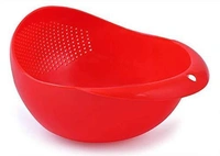 0081A Multi-Function with Integrated Colander Mixing Bowl Washing Rice, Vegetable and Fruits Drainer Bowl-Size: 21x17x8.5cm