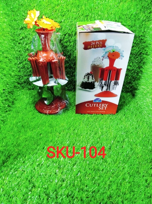 0104 New Stylish Stainless Steel Cutlery Set (24 pcs)