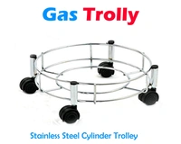0118 Stainless Steel Gas Cylinder Trolley