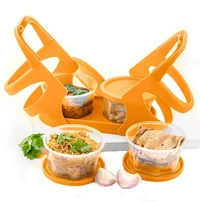 0170 Lunch Box (200 ml each Container) with Attractive Stand - 4 pcs