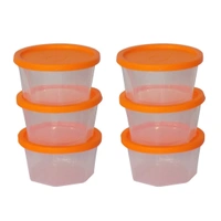 0171 Plastic Container Set, 200ml, Set of 6