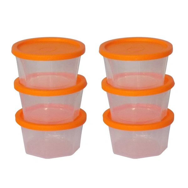 0171 Plastic Container Set, 200ml, Set of 6
