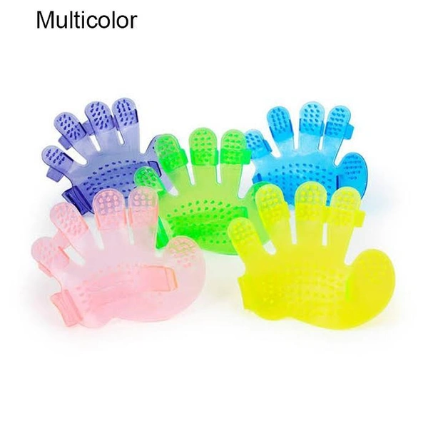 0172 Rubber Pet Cleaning Massaging Grooming Glove Brush