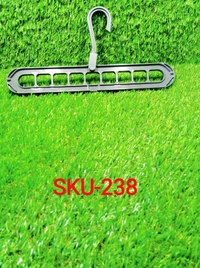 0238 9 Hole Plastic Hanger Hanging hook Indoor Wardrobe Clothes Organization Storage Balcony Windowsill Suit Racks