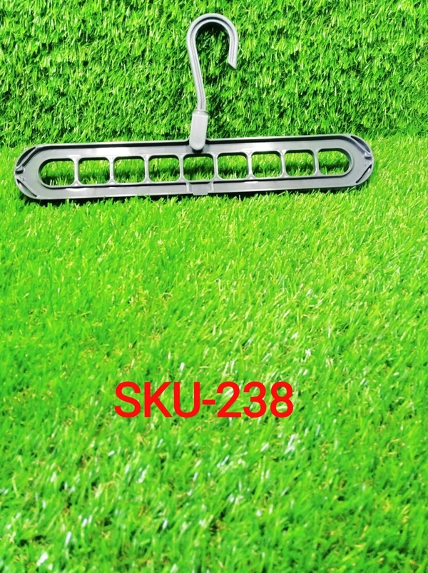 0238 9 Hole Plastic Hanger Hanging hook Indoor Wardrobe Clothes Organization Storage Balcony Windowsill Suit Racks
