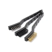 0244 -3pcs Mini Wire Brush Set (Steel/Nylon/Brass Brush)